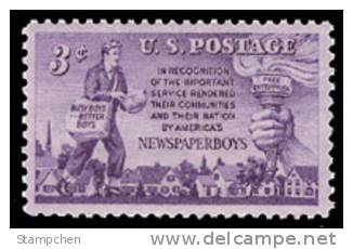 1952 USA Newspaper Boys Stamp Sc#1015 Boy Home Architecture - Nuevos