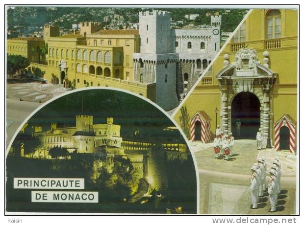 Principauté De Monaco Le Palais Et La Relève De La Garde  CPSM Non Circulé TBE - Palacio Del Príncipe