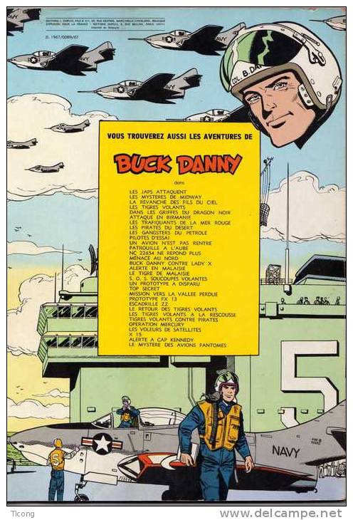 BD BUCK DANNY -  ATTAQUE EN BIRMANIE  DE CHARLIER HUBINON - RARE EDITION BELGE DE 1967 ( VOIR LES SCANNERS ) - Buck Danny