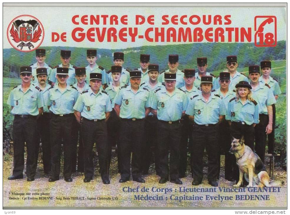 CALENDRIER DES POMPIERS DE  GEVREY CHAMBERTIN 1998 - Grand Format : 1991-00