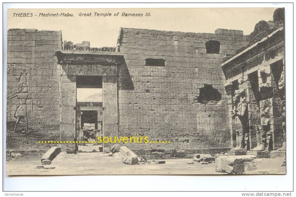 CPA  EGYPTE  THEBES  Medinet Habou Grand Temple De Ramses II - Sonstige & Ohne Zuordnung