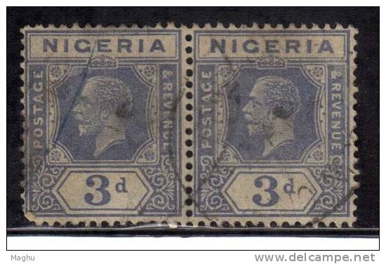 Nigeria Used KG V , 1931, 3d Blue Pair, - Nigeria (...-1960)