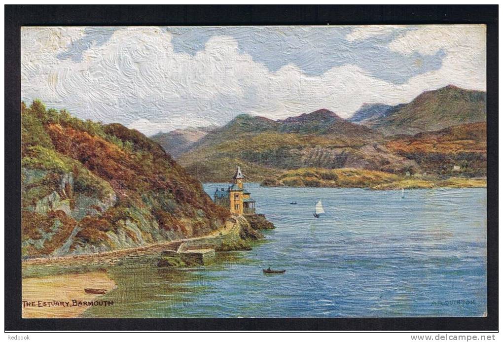 RB 815 - J. Salmon ARQ  A.R. Quinton Oil Paint Type Postcard - The Estuary Barmouth Merionethshire Wales - Merionethshire