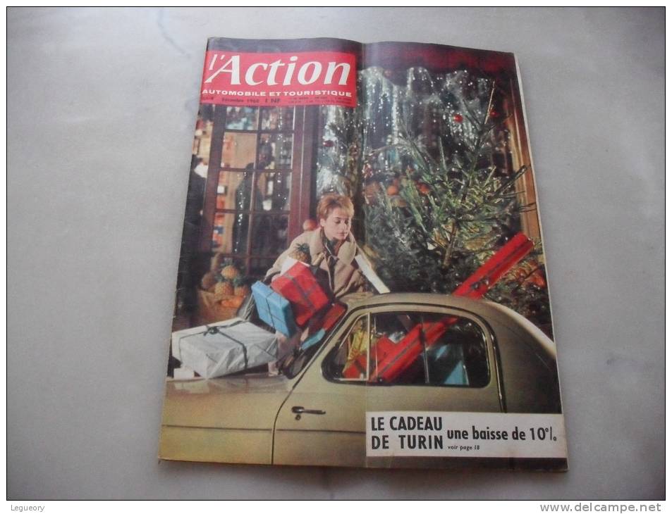 L´Action Automobile Et Touristique Decembre 1960  Annie Girardot En Couverture - Auto