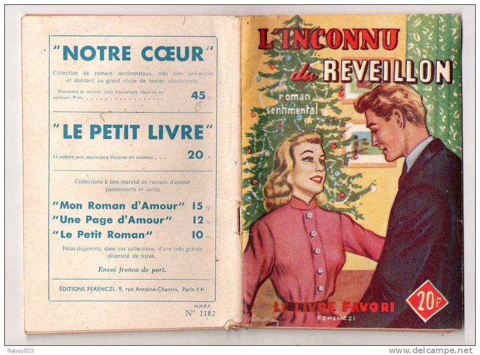 LE LIVRE FAVORI FERENCZI L'INCONNU DU REVEILLON GILLES HUGUETTE ANNEE 1955 N°1182 - Film/Televisie