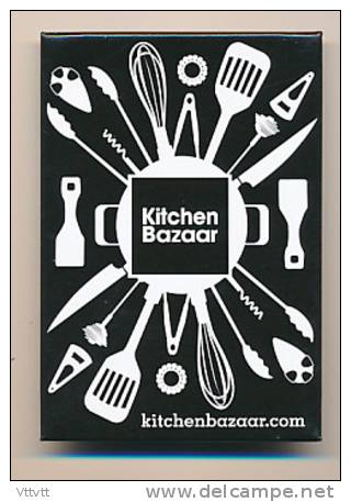 Magnet : KITCHEN BAZAAR, Neuf, Métal (5,5 Cm Sur 7,5 Cm) Magasin De Cuisines - Reclame