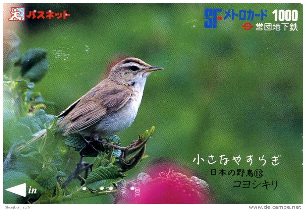 TELECARTE DU JAPON ...PASSEREAU... VOIR SCANNER - Pájaros Cantores (Passeri)