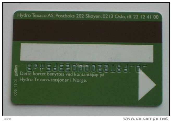 HYDRO TEXACO - Discount Card ( Norway & Denmark Petrol Gas Stations ) Petrole Carte Tarjetas Carta Scheda - Other & Unclassified