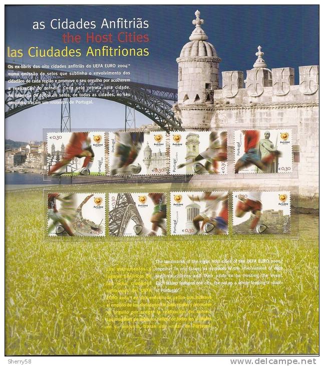 2004-LIBRO EDITADO POR CTT CORREIROS DE LOS SELLOS OFICIALES DEL UEFA EURO 2004-12 PAGINAS. VER FOTOS CON LOS SELLOS - Unused Stamps