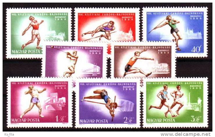 HUNGARY - 1966. 8. European Athletic Championships - MNH - Unused Stamps