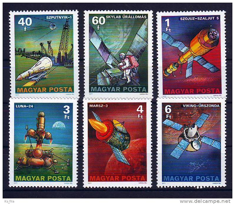 HUNGARY - 1977. Space Research - MNH - Nuevos