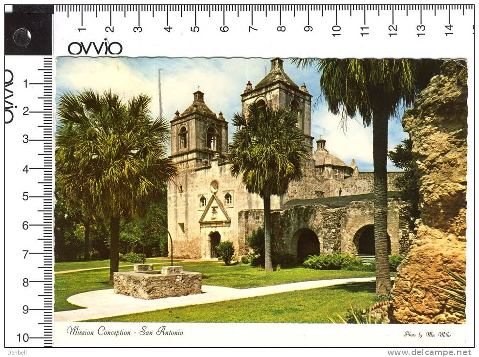 49) TEXAS San Antonio - MISSION CONCEPTION 1985 Viaggiata - San Antonio