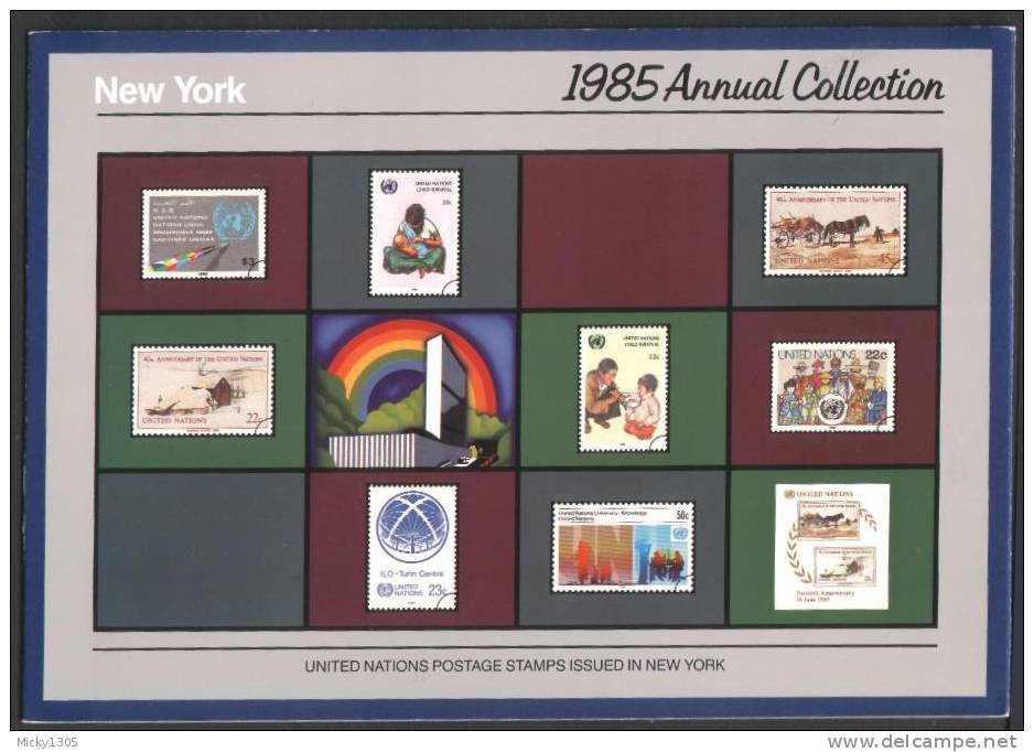 UN New York - Jahresmappe Postfrisch / Annual Collection MNH ** 1985 (p865) - Unused Stamps