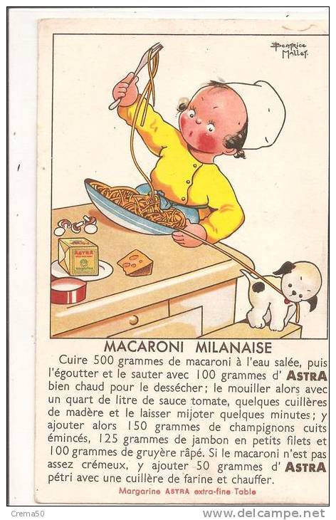 PUB - Margarine ASTRA, Macaroni Milanaise - Publicité