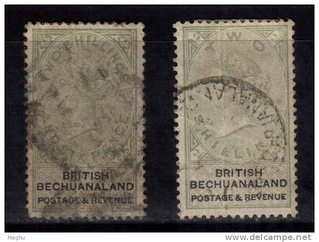 British Bechuanaland Used 1887, 2 Value,  2s & 2s 6d, Wmk V.R. - 1885-1895 Crown Colony