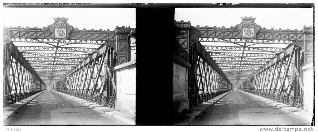 CUBZAC LES PONTS - GIRONDE - PN 002 - Grand Pont Métalique  - Unique Et Rare - Diapositiva Su Vetro