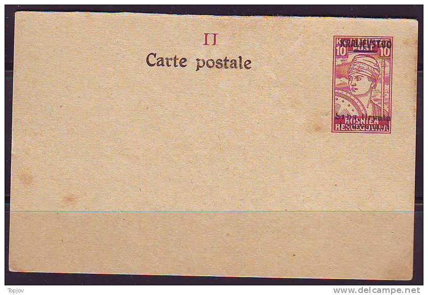 KINGDOM S. H. S. - BOSNIA - P 7 I C  - 10 H  -  MINT - 1918 - EXELENT - Postal Stationery