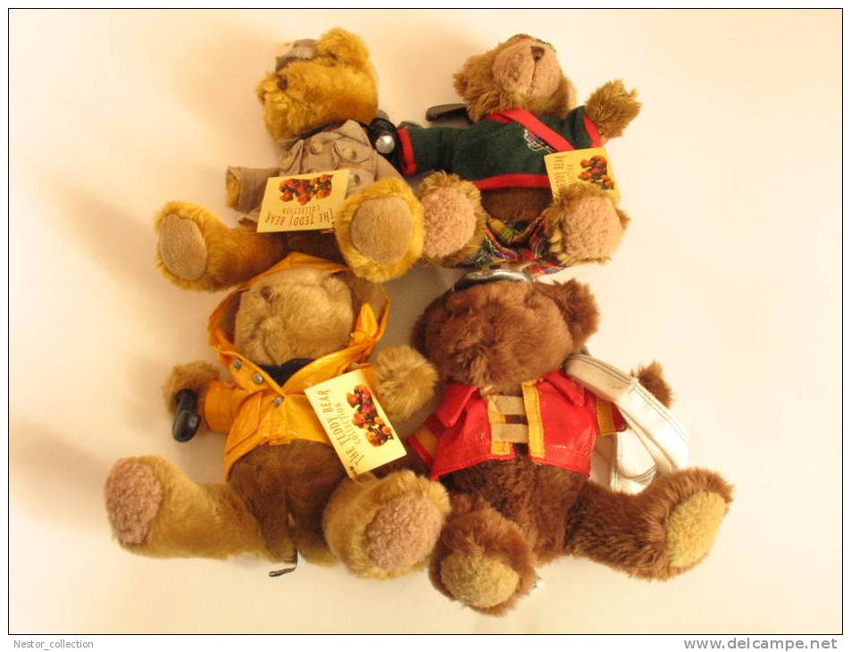 Prix Fixe TEDDY BEAR COLLECTION Ours Peluche Doudou Lot De 4  ACHAT IMMEDIAT - Orsi