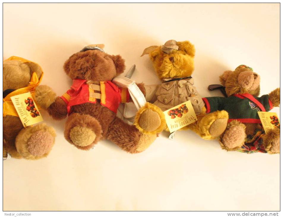 Prix Fixe TEDDY BEAR COLLECTION Ours Peluche Doudou Lot De 4  ACHAT IMMEDIAT - Beren