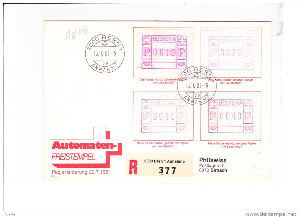 A0416   FDC   1981  RECOMM. - Affranchissements Mécaniques