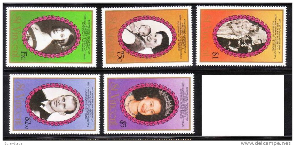 St Vincent 1987 Portraits And Photographs QE II And Family MNH - St.Vincent (1979-...)