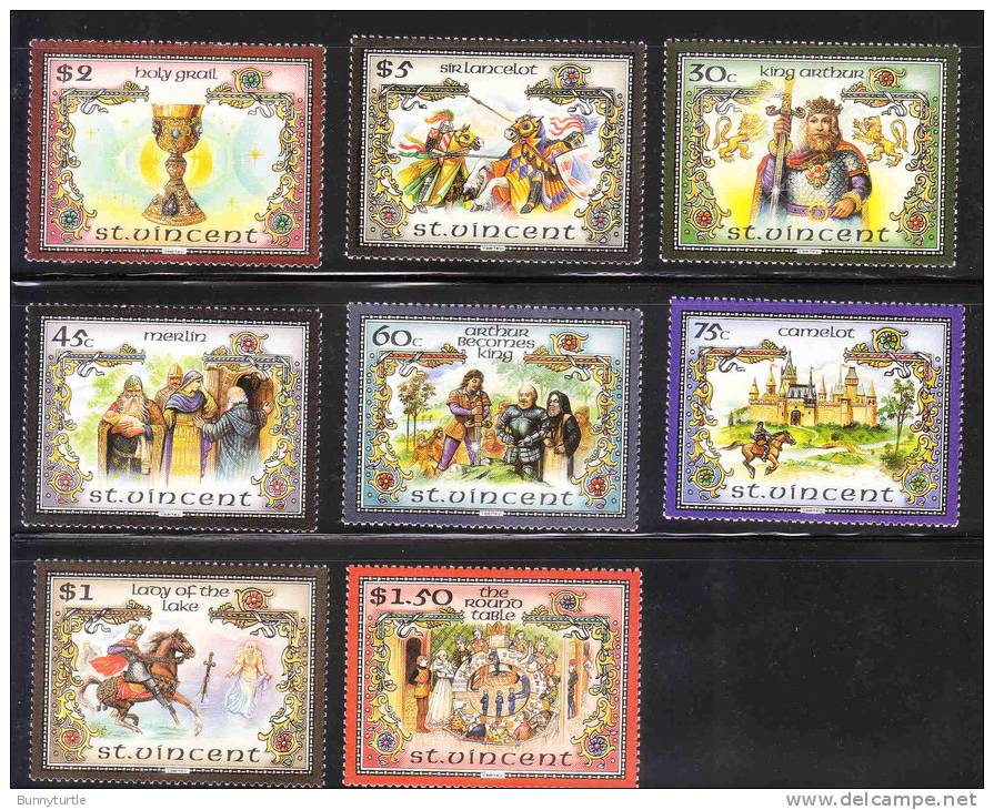 St Vincent 1986 The Legend Of King Authur Knights MNH - St.Vincent (1979-...)