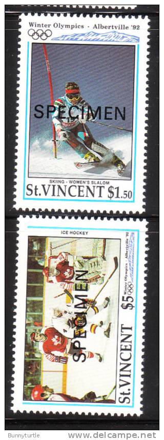 St Vincent 1992 Winter Olympics Albertville Specimen MNH - St.Vincent (1979-...)