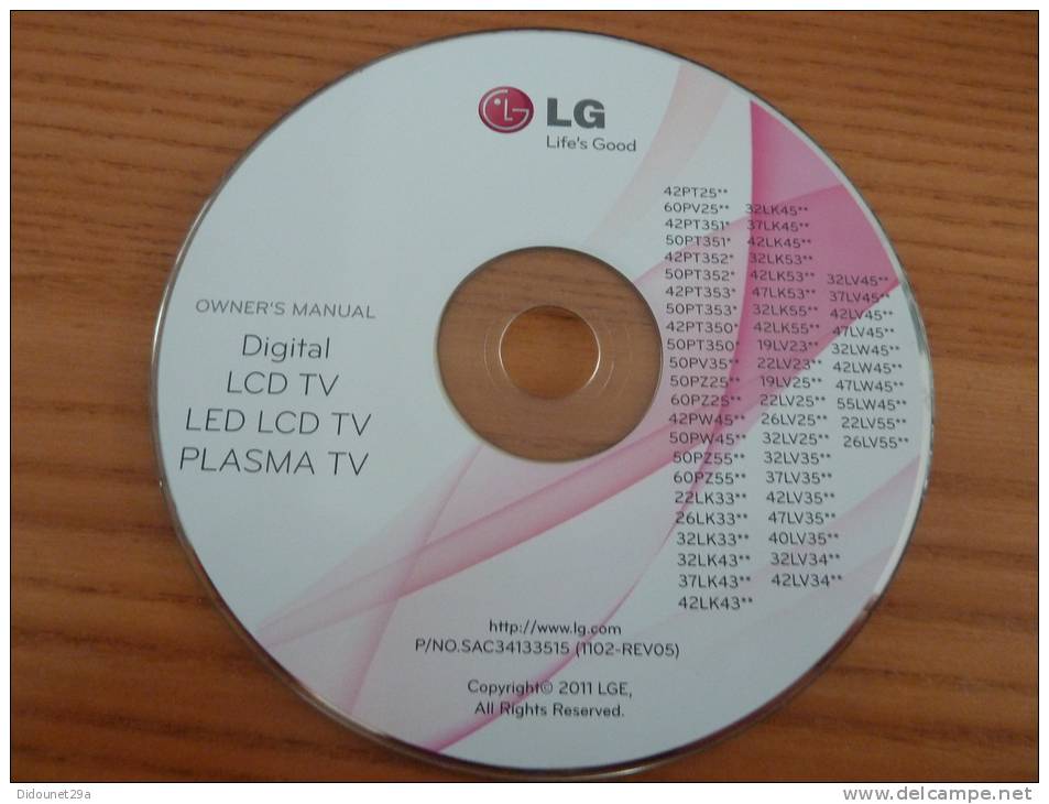 CD "LG OWNER´S MANUAL" (blanc) - CD