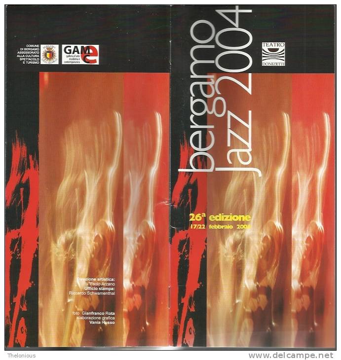 # Bergamo Jazz 2004 - Opuscolo - Brochure - 44 Pagine Con Fotografie In Bianco E Nero - Musica