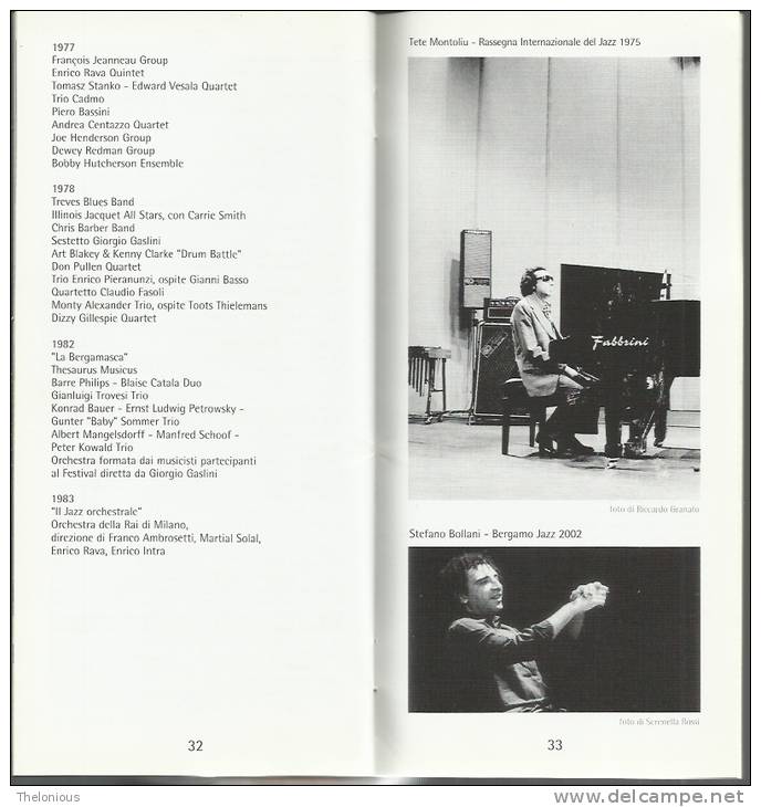 # Bergamo Jazz 2004 - Opuscolo - Brochure - 44 pagine con fotografie in bianco e nero