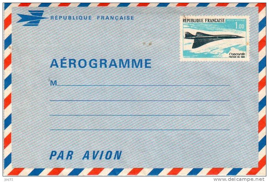 Aérogramme 1001-AER - 1969 - état Moyen - Aerograms