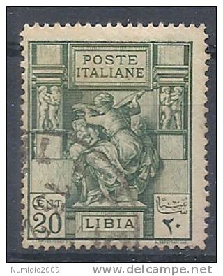 1924 LIBIA USATO SIBILLA LIBICA 20 CENT -  RR9658-5 - Libyen