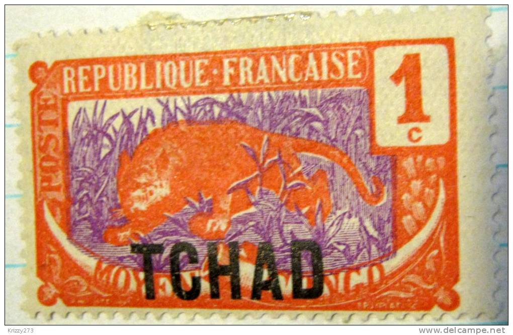 Chad 1925 Big Cat 1c - Mint Hinged - Otros & Sin Clasificación