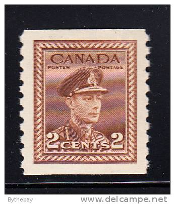 Canada Scott #279 MNH 2c Brown - Coil - George VI War Issue - Coil Stamps