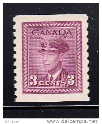 Canada Scott #280 MNH 3c Rose Violet - Coil - George VI War Issue - Roulettes