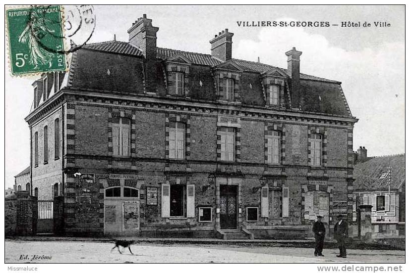 77 SEINE ET MARNE VILLIERS SAINT GEORGES HOTEL DE VILLE - Villiers Saint Georges