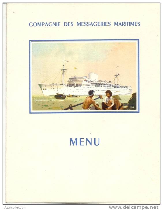 MESSAGERIES MARITIMES . VIET NAM . 1956 - Menus