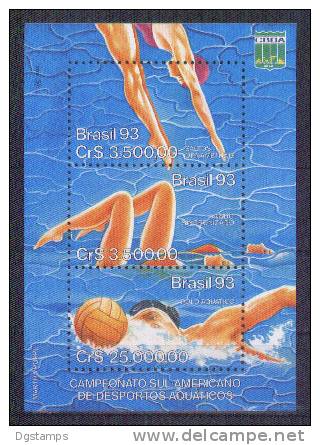 Brasil 1993 BF91 ** Campeonato Sudamericano Deportes Acuaticos: Saltos Ornamentales, Nado Sincronizado, Polo Acuatico - Blocks & Sheetlets