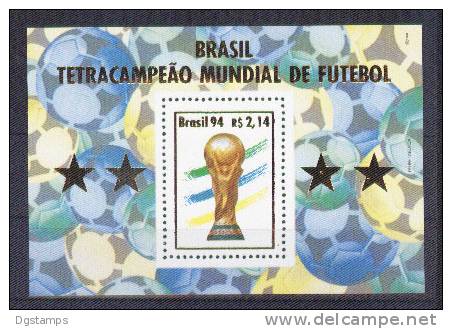 Brasil 1994 BF95 ** Tetracampeon Mundial De Futbol. Balones, Copa FIFA. - Blocks & Sheetlets