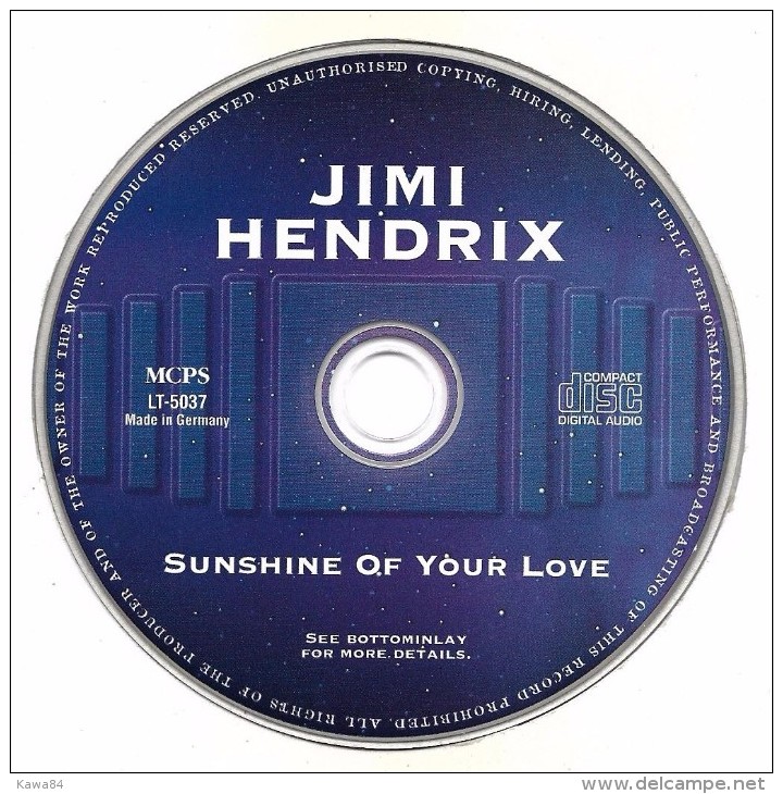CD  Jimi Hendrix / Beatles / Eric Clapton " Sunshine Of Your Love "  Allemagne - Rock