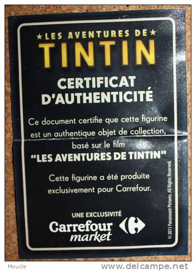 LES AVENTURES DE TINTIN - FIGURINE DES DUPONT & DUPOND - CARREFOUR - 8cm DE HAUT / 6cm DE LARGE - Tintin