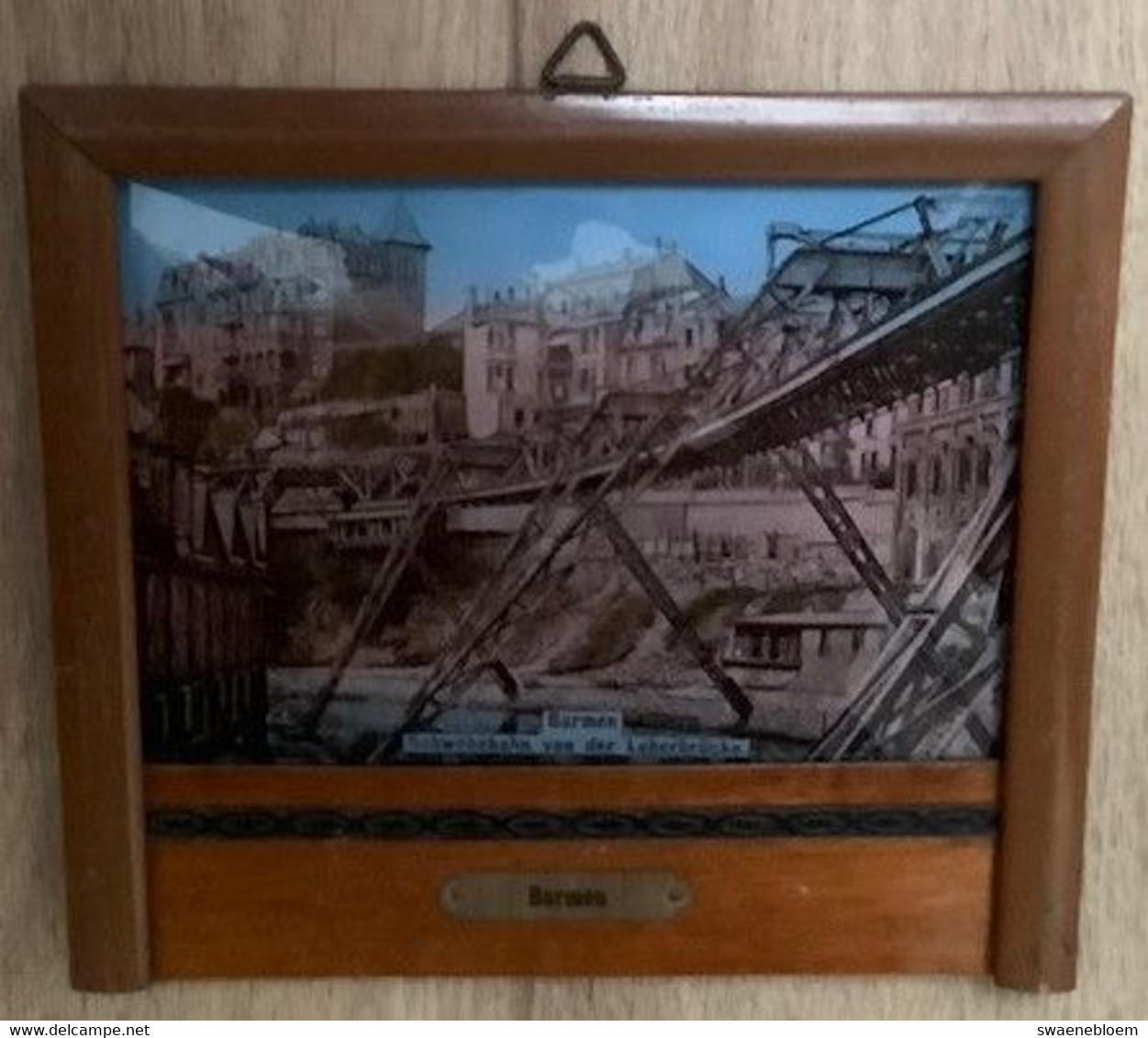 DE.-  Foto Op Glas In Lijst - Wuppertal. BARMEN. SCHWEBEBAHN VON DER LOHERBRUCKE. Duitsland. Allemagne. - Plaatsen