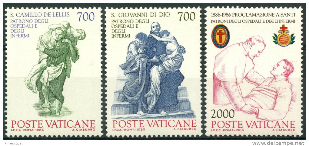 Vatican (1986) N 797 à 799 ** (Luxe) - Neufs