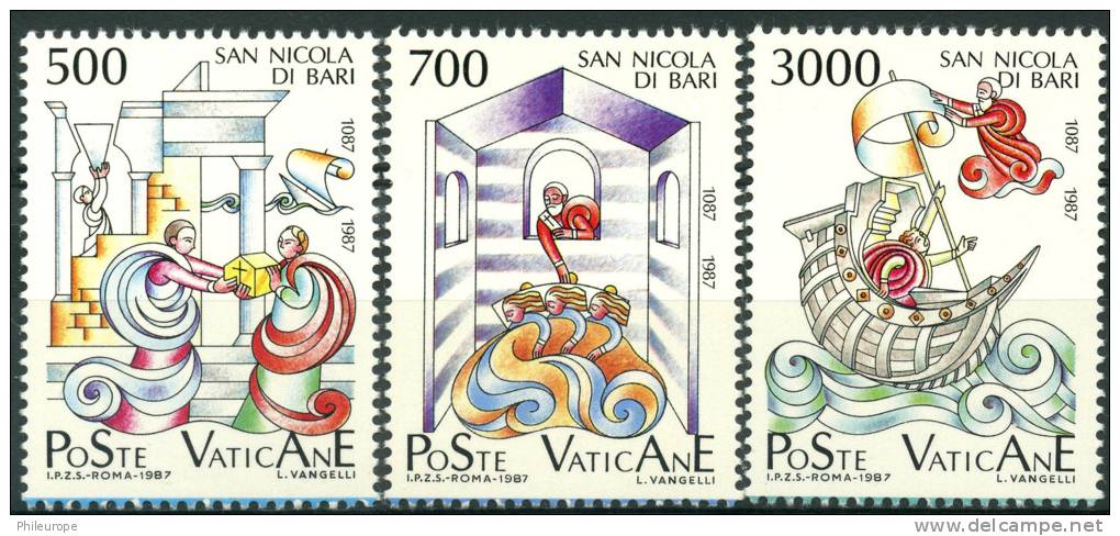 Vatican (1987) N 825 à 827 ** (Luxe) - Neufs