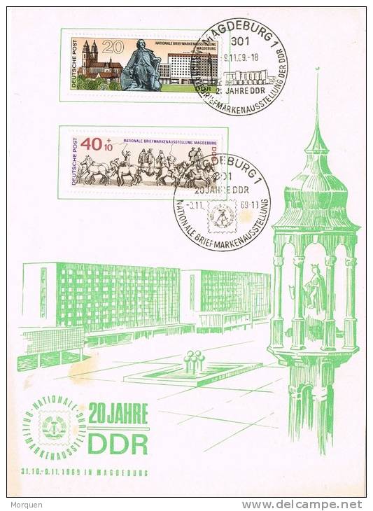 Tarjeta MAGDEBURG 1969 (Alemania Democratica)  20 Años DDR - Lettres & Documents