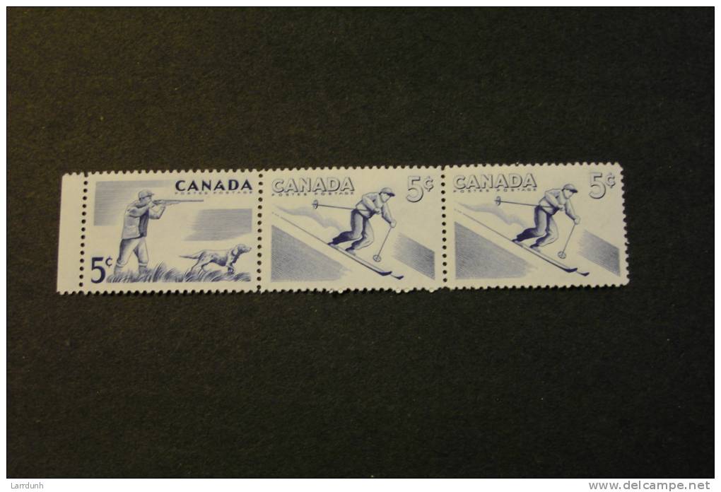 Canada 367 Hunting Pair Hinged And 368 Pair Skiing MNH1957 A04s - Full Sheets & Multiples