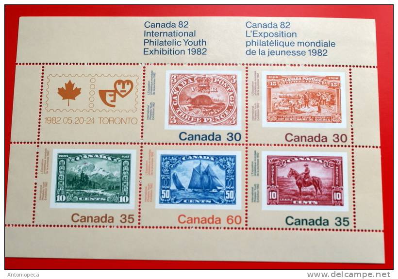 CANADA 1982 YOUTH EXIBIT SHEET MNH** - Hojas Bloque