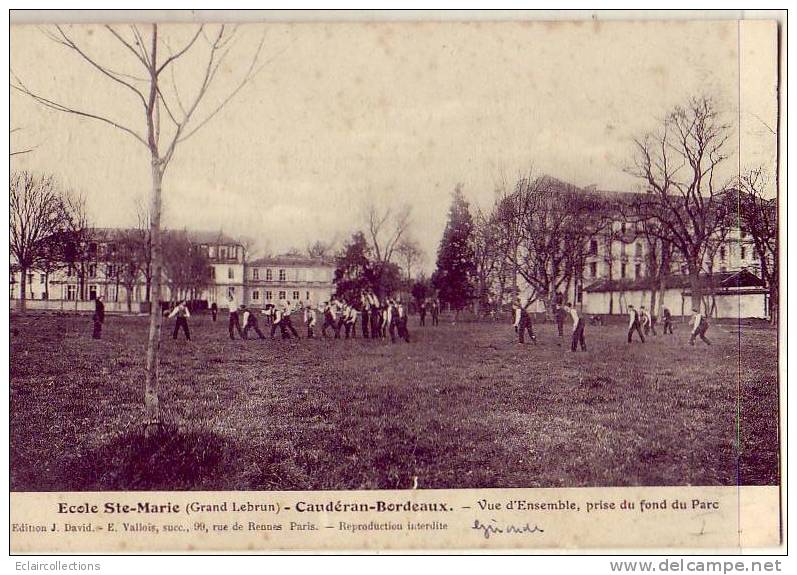 33......Caudéran.......E Cole  Sainte Marie...Rugby ? - Autres & Non Classés