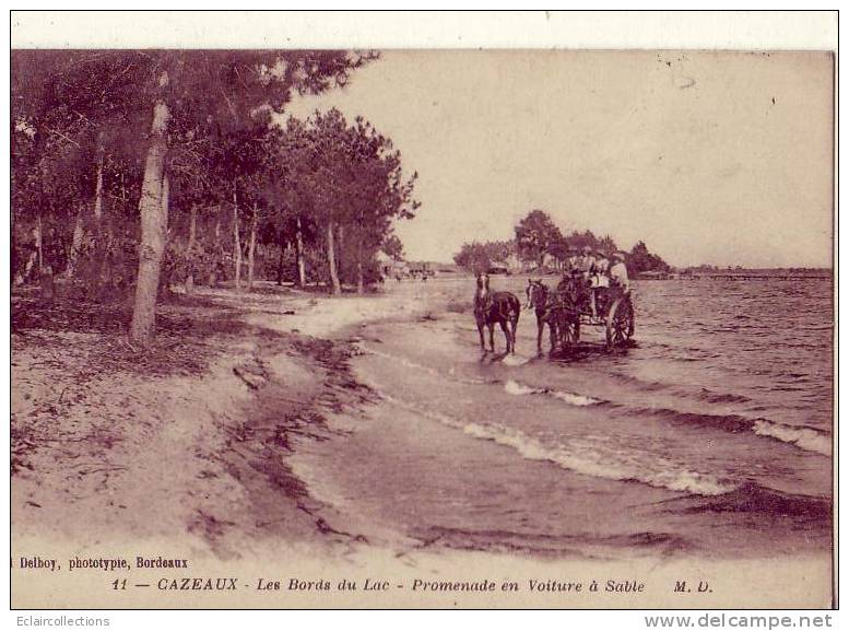 33......Cazeaux.......Pro Menade  En Voiture A Sable - Sonstige & Ohne Zuordnung