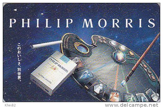 Télécarte Japon -  CIGARETTE PHILIP MORRIS & Palette De Peintre - Japan Phonecard - ZIGARETTE Telefonkarte - 33 - Publicité